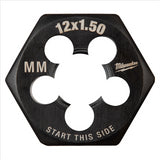 M12-1.50 mm 1-Inch Hex Threading Die