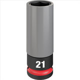 Milwaukee Tool SHOCKWAVE Impact Duty 1/2 Drive 21MM Metric Lug Nut Wheel Socket (49-66-7806)