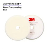 3M™ Perfect-It™ Random Orbital Foam Compounding Pad 34122, 5 Inch (130 mm), White, 2 Pads/Bag