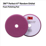 3M™ Perfect-It™ Random Orbital Foam Polishing Pad 34123, 5 Inch (130 mm), Purple, 2 Pads/Bag