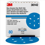 3M Hookit Blue Abrasive Disc Multihole 4bx. per ca