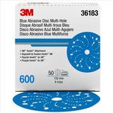 3M Hookit Blue Abrasive Disc Multihole 36183 (4PK)