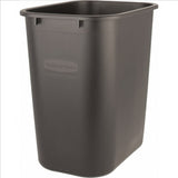 28 Qt Black Rectangle Trash Can