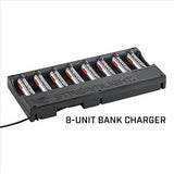 Streamlight 8-Unit Li-ion Battery Bank Charger - with batteries - 12V DC