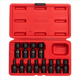 Sunex SOCKET SET IMPACT 1/4IN. DRIVE 12 PC UNIV METRIC