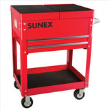 Sunex Compact Slide Top Utility Cart, Red