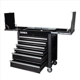 Sunex 6-Drawer Slide Top Service Cart, Blac