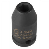 SOCKET IMPACT 4.5MM 1/4IN. DRIVE STD 6 POINT