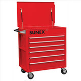 6 Full-Drawer Professional Cart, Red