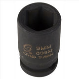 SOC 9MM 1/4D IMP 6PT BLK