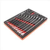 Sunex 13 Pc. V-Groove Metric Wrench Set in EVA Foam 7mm-19mm