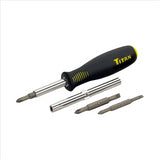 6-IN-1 RATCHETING SCREWDRIVER W/ CUSHION GRIP