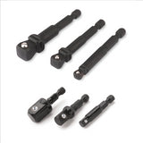 Titan 6 pc. Stubby and Wobble Socket Adapter Set