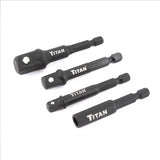 TITAN 4 pc. Impact Socket Adapter & Magnetic Bit Holder