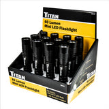 12 Pc. 60-Lumen LED Mini Flashlight Counter Display