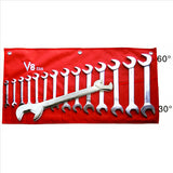 V-8 Tools WRE SET COMBO 14PC ANGLE 3/8-1-1/4