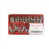 V-8 Tools 11 PC. SAE FLARE NUT CROWFOOT WR. SET