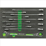 VIM 10 PC. SLIM ANGLED RATCHETING WRENCH SET