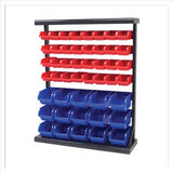 Wilmar Corp. / Performance Tool METAL STORAGE RACK W/PLASTIC STORAGE BINS